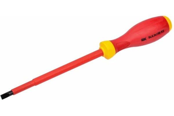 Диэлектрическая отвертка IEK ARMA2L 3 SL6,5x150 K3 A2L3-SC30-K3-SL-65-150