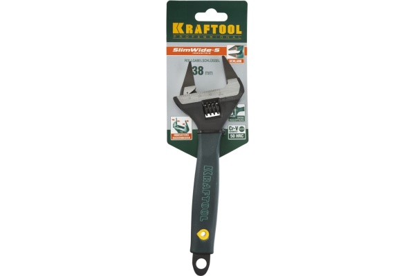Разводной ключ KRAFTOOL SlimWide-S 200 / 38 мм 27263-20