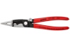 Электромонтажные клещи Knipex 6-в-1, 200 мм, защелка-"собачка", черные, 1К ручки, KN-1391200SB