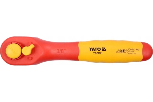 Диэлектрическая трещотка YATO VDE 3/8" 200 мм YT-21071
