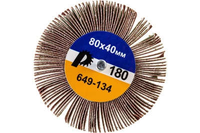 Круг лепестковый с оправкой (80х40 мм; P180) ПРАКТИКА 649-134