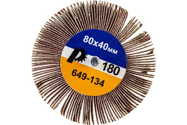 Круг лепестковый с оправкой (80х40 мм; P180) ПРАКТИКА 649-134
