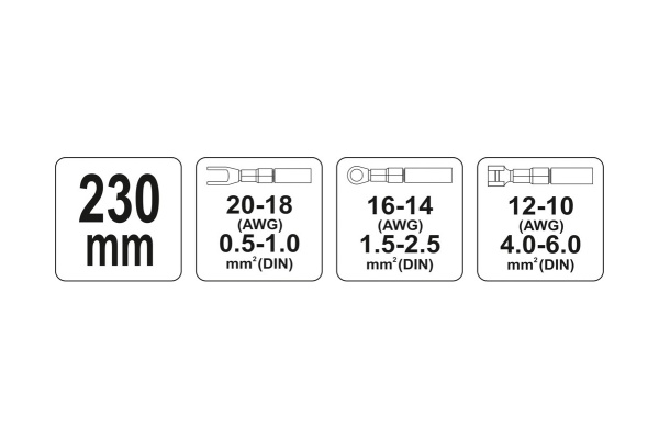 Инструмент для обжима проводов YATO YT-2300