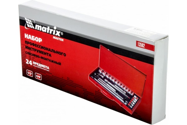 Автомобильный набор инструмента с квадратом 1/2" MASTER MATRIX 13582