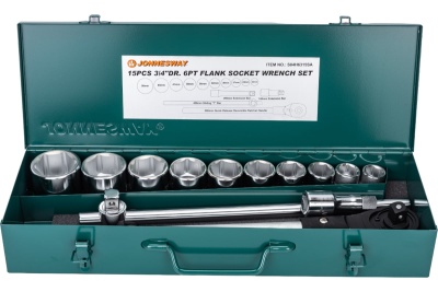 Набор торцевых головок Jonnesway S04H6315SA (S04H6115SA) 3/4"22-50 мм, 15 пр. 47229