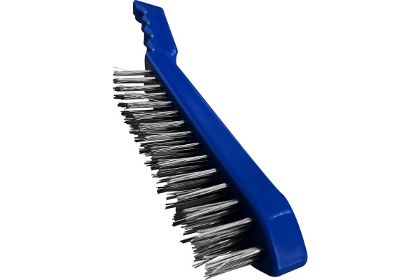 Щетка по металлу vertextools с пластиковой ручкой, 4-ряд 1212-03