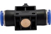Прямой фитинг цанговый с краном 12 мм - 12 мм Pegas pneumatic 6007