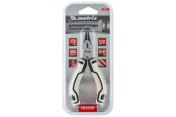 Прямые длинногубцы MATRIX Mini PRO 125 мм, авторазжим 17830