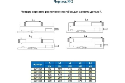 Станочные тиски GRIFF 125мм, 21кг, поворотные, прецизионные, серия QM16 b241302