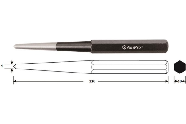 Кернер AmPro 4x10x120 мм T29517