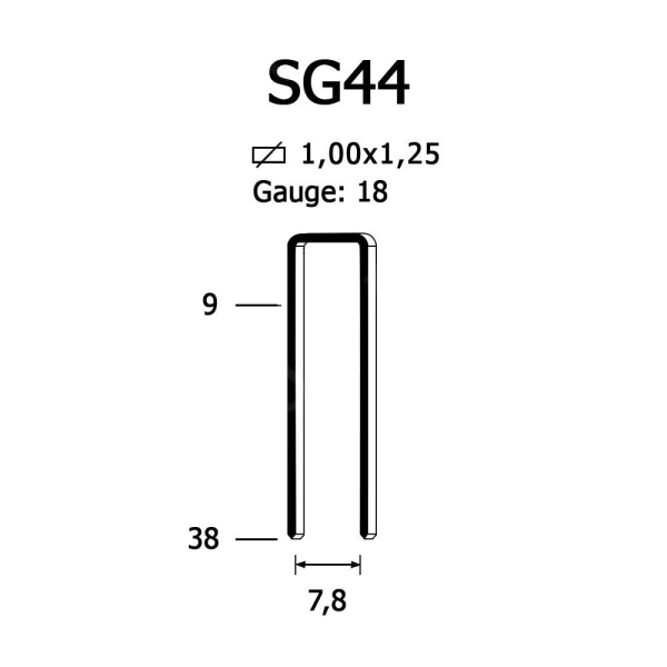 Скоба крепежная SG44/32 мм Plaint