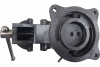 Слесарные тиски GRIFF 75 мм, серия PRO, поворотные, стальные, с наковальней 5кг g164022