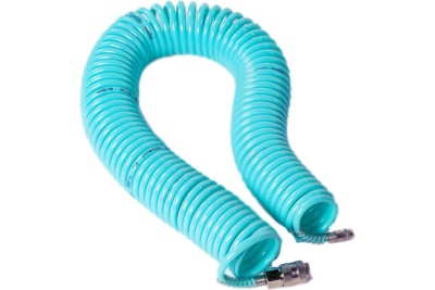 Шланг спиральный PU с фитингами рапид (15 м; 6.5х10 мм; рапид EURO) POWER TECHNIC PU10-15m