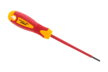 Диэлектрическая отвертка KENDO SL 3х0.5 мм, 100 мм, CrV 20402 00000073129