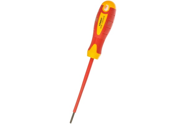 Диэлектрическая отвертка KENDO SL 3х0.5 мм, 100 мм, CrV 20402 00000073129