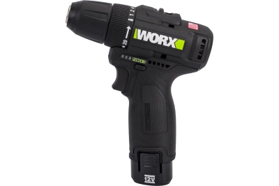 Аккумуляторная дрель-шуруповерт WORX Professional WE210.2 бесщеточный, 12В, 38Нм, 2Ач х2, ЗУ 1.5 Ач WE210.2