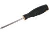 Крестовая магнитная отвертка ROCKFORCE Profi S2 PH2.0х100мм, в пластиковом держателе RF-70120100