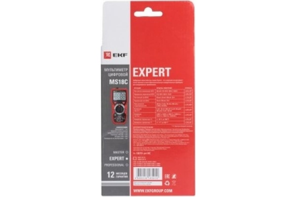 Цифровой мультиметр EKF MS18C Expert SQIn-180701-pm18C