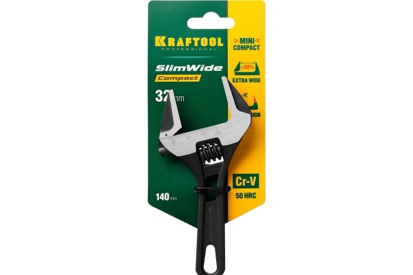 Разводной ключ KRAFTOOL SlimWide Compact 140/32 мм 27266-20