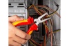 Диэлектрические клещи для снятия изоляции DELI dl515006 160мм (сертификат vde до 1000 в, сталь cr-v, рукоять pp+tpr) 110615