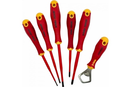 Набор диэлектрических отверток Felo SL/PH E-Slim Ergonic, 5 шт + открывашка 41386298