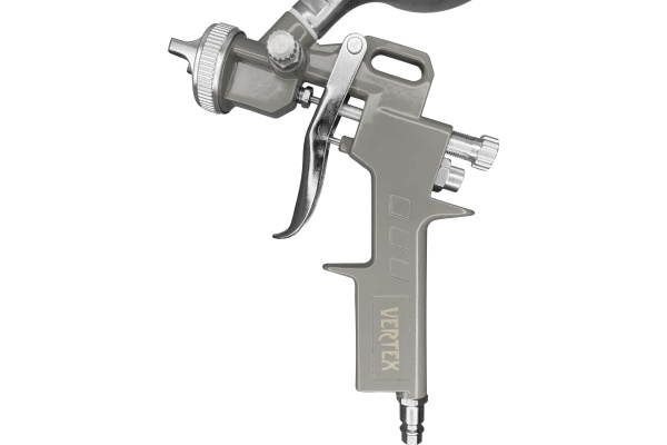 Краскораспылитель с металлическим бачком vertextools 0019-02