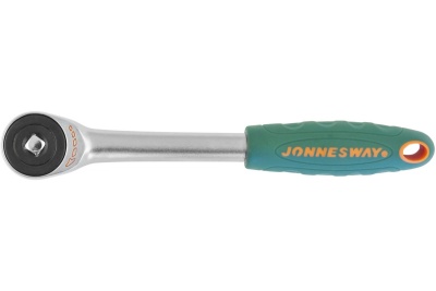 Трещотка Jonnesway ротационная, со сквозным приводом 1/4" DR, 60 зубца, 180 мм 46297
