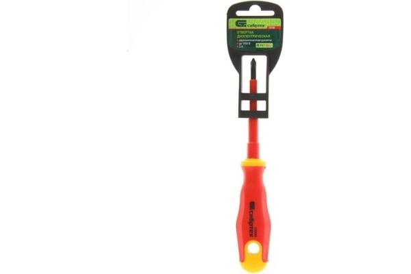 Диэлектрическая отвертка СИБРТЕХ PH1*80mm 12930