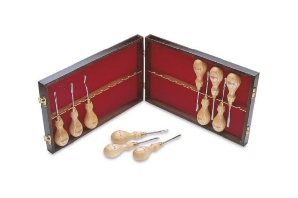 Набор резчицких стамесок Micro Carving Tool, 12шт Robert Sorby RS 512DB