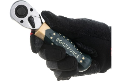 Реверсивная короткая трещотка с резиновой ручкой 1/2 L-170мм 72зуб ROCKFORCE RF-802419