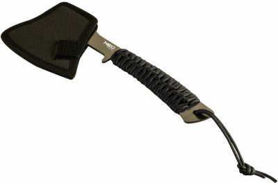 Кемпинговый цельнометаллический топор Tools NEO рукоятка из паракорда, чехол 63-118