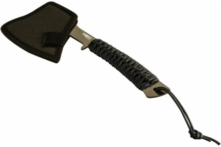 Кемпинговый цельнометаллический топор Tools NEO рукоятка из паракорда, чехол 63-118