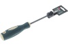 Шлицевая магнитная отвертка ROCKFORCE Profi S2 SL8.0х150мм на пластиковом держателе RF-70180150