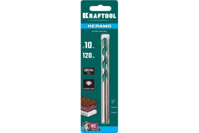 Сверло по керамограниту KRAFTOOL Keramo 10x120 мм 29175-120-10