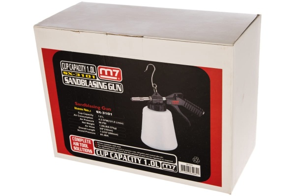 Пескоструйный пистолет MIGHTY SEVEN нижний бак 1 л SX-3101