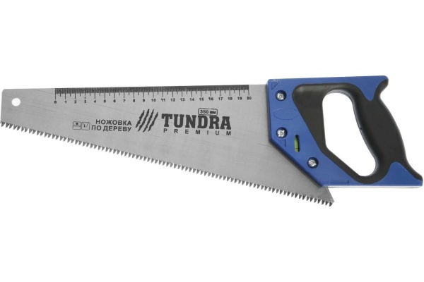 Ножовка по дереву TUNDRA 2К рукоятка, 3D заточка, каленый зуб, 7-8 TPI, 350 мм 5155402