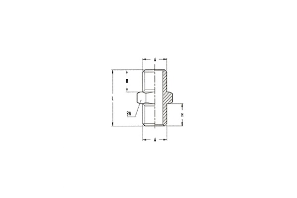 Переходник папа 3/8" - папа 3/8" 1221/4 290/8 M3/8*M3/8 GAV 12015