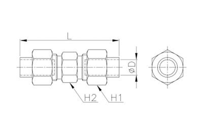 Соединитель механический 10 мм CDC Pneumatics CUC 1008