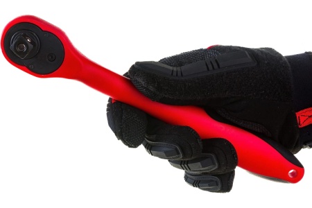 Рукоятка с храповым механизмом INTERTOOL на 72 зуба 1/2 изогнутая Cr-v, Professional HT-2109