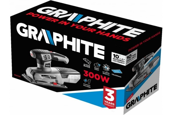 Вибрационная шлифовальная машина GRAPHITE 59G325