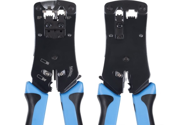 Обжимной инструмент Cabeus для RJ-45 (8р8с), RJ-11/12 (6р6с, 6р4с, 6р2с), 4р4с, 4р2с, профессиональный HT-N468B