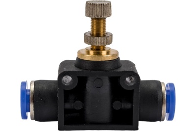 Фитинг цанговый с краником прямой 6 мм - 6 мм Pegas pneumatic 6008