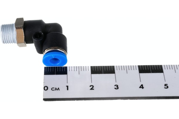 Фитинг угловой для пластиковых трубок (4 мм; 1/8М) ROCKFORCE RF-SPL04-01