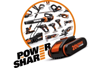 Аккумуляторная цепная пила WORX 20В, 25 см WG322E.9