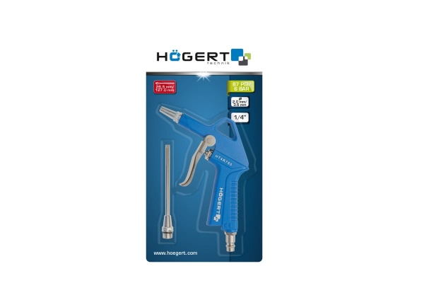 Пистолет для продувки HOEGERT TECHNIK короткое и длинное сопло HT4R750