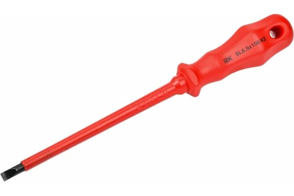 Диэлектрическая отвертка IEK ARMA2L 3 SL6,5x150 K2 A2L3-SC30-K2-SL-65-150