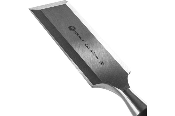 Плоская стамеска 40х140мм, CR-V, двухкомпонентная рукоятка КОБАЛЬТ 245-640