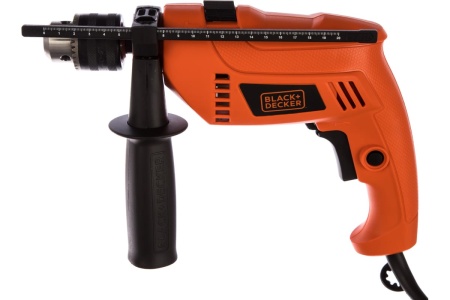 Электрическая ударная дрель Black+Decker HD555