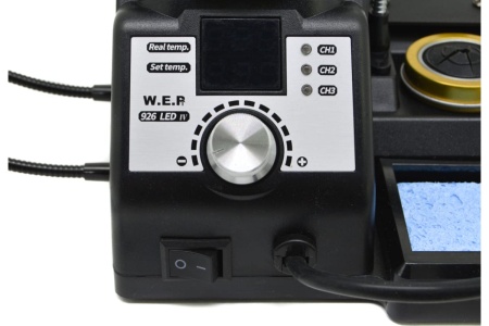 Паяльник W.E.P 926 LED-IV 60W с лупой и держателем плат М7752078