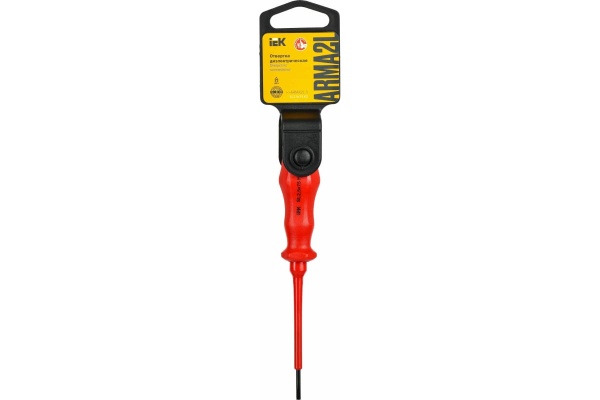 Диэлектрическая отвертка IEK ARMA2L 3 SL2,5x75 K2 A2L3-SC30-K2-SL-25-075